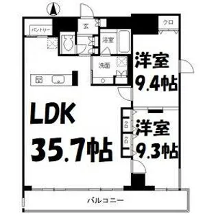 レジディア東桜Ⅱ【11階】の間取り