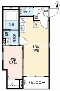 パロス瓢箪山ラドスール【2階】の間取り