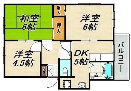 フレグランス妙法寺 B【2階】の間取り