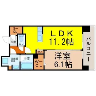 アースグランデ泉【11階】の間取り