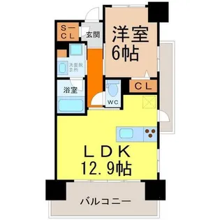 アデグランツ大須(AdeGlanzOSU)【9階】の間取り