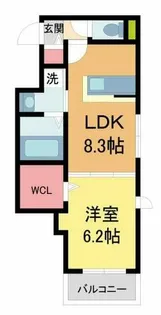 Granate西宮【103号室】の間取り