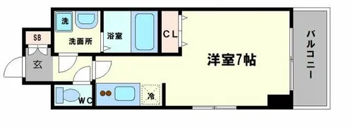 ジュネーゼグラン弁天町【2階】の間取り