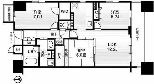アーデンタワー新町【10階】の間取り