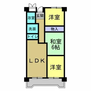 スカイガーデン兜山【4階】の間取り