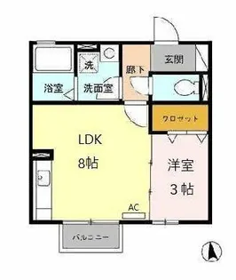 愛知県名古屋市南区忠次1丁目【アパート】の間取り