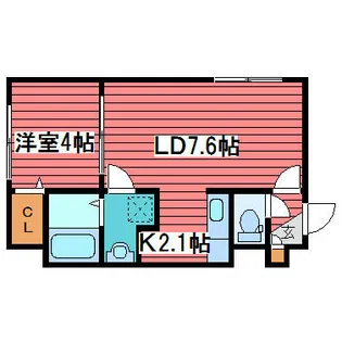 HOPE月寒中央 C棟【305号室】の間取り