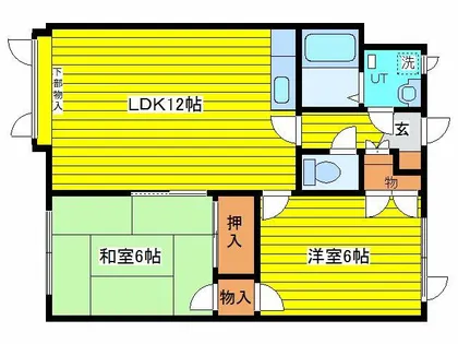 ノースウエスト19【2階】の間取り