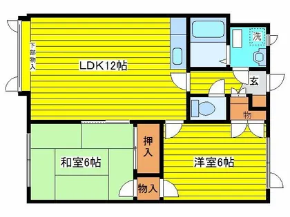ノースウエスト19【202号室】の間取り