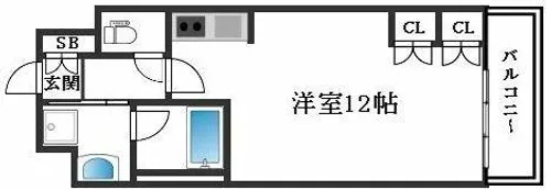 KDXレジデンス本町橋【7階】の間取り