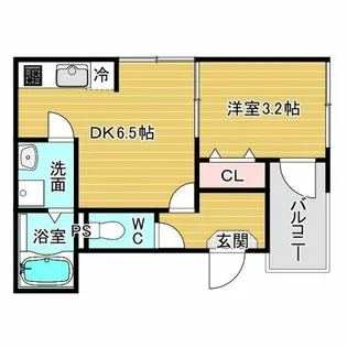 ハーモニーテラス庄内幸町【1階】の間取り