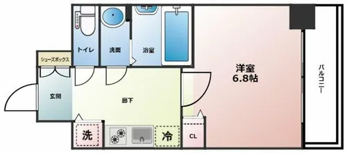プレサンス立売堀パークシティ【4階】の間取り