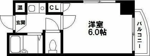 イムプレス大名 203【2階】の間取り