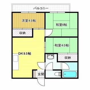 阪南グリーンハイツ【2階】の間取り