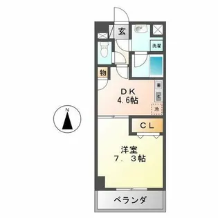 ベレーサ山王【9階】の間取り