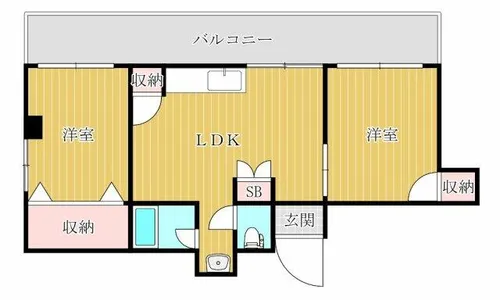 水上ビル南館【6階】の間取り