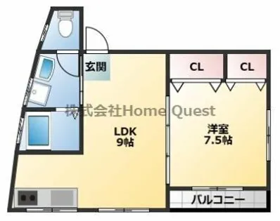 コーポUEMURA【3階】の間取り