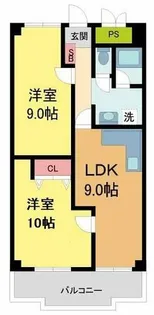 西宮ニューコーポ【303号室】の間取り