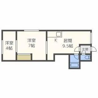 丸不二【102号室】の間取り