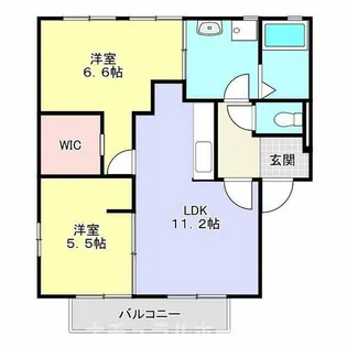 愛知県豊橋市新栄町字南小向【アパート】の間取り