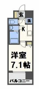 レオンコンフォート難波サウスゲート【6階】の間取り