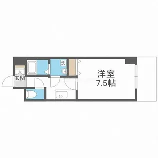 アスヴェル梅田WEST【7階】の間取り