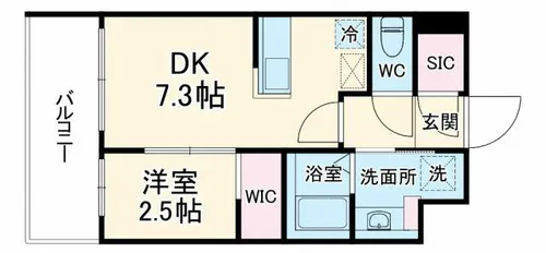 ブランシエスタ都島通【10階】の間取り