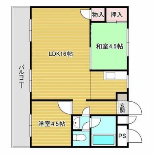 笹部豊中マンション【3階】の間取り