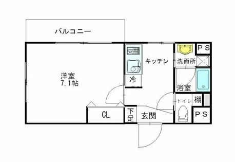 福岡県福岡市中央区春吉3丁目【マンション】の間取り