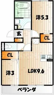 あぅん霧ヶ丘【2階】の間取り