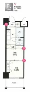 No.67 BENEFIT21博多【1202号室】の間取り