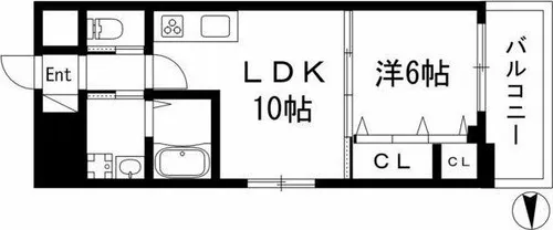 D&Designレジデンス鶴舞【8階】の間取り