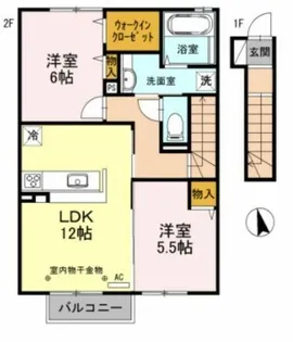サニーホームズC棟【2階】の間取り