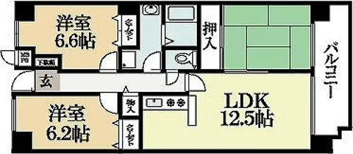 フレックス戸ノ内【2階】の間取り