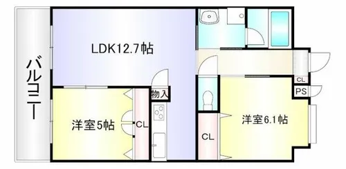 リード大手町【6階】の間取り