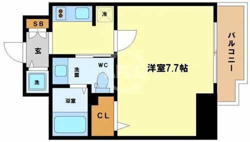 スワンズ江戸堀ウエストパーク【8階】の間取り