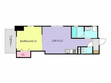 デザイナープリンセス・リバーサイド【7階】の間取り