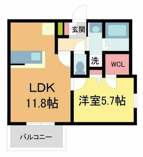 シエーナ川西中央1【3階】の間取り