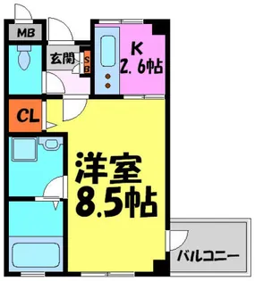 カタマチ川西ビル【5階】の間取り
