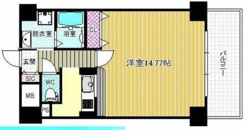 ブラーヴォ扇町【5階】の間取り