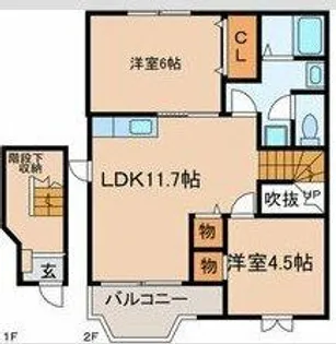 プルミエ気噴【2階】の間取り