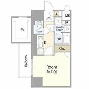 エスリード大須デュオ【4階】の間取り