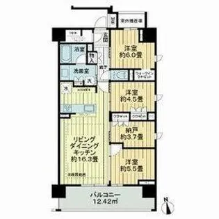 オープンレジデンシアナゴヤドーム前矢田【8階】の間取り