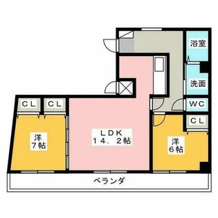 BM TAKAOKA【6階】の間取り