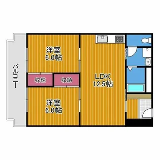 KRグランドイン【5階】の間取り