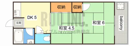 かもめ荘【307号室】の間取り
