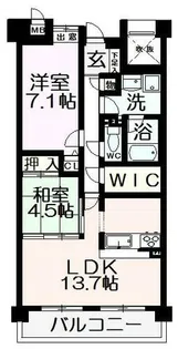 ファミールハイツ泉大津セントハーバーシティ4番館【1006号室】の間取り