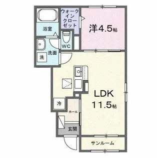 ヒカルサ豊橋東岩田ノース【1階】の間取り