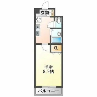 アルビオン新北野【3階】の間取り