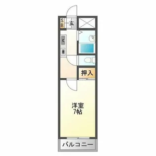 ノルデンハイム新北野【7階】の間取り